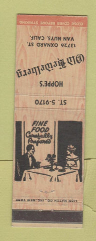 Matchbook Cover - Old Heidelberg Van Nuys CA
