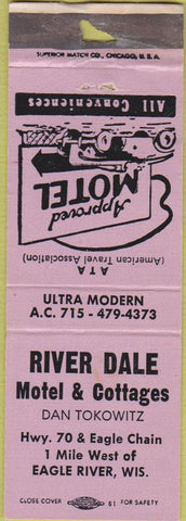 Matchbook Cover - River Dale Motel Eagle River WI WEAR