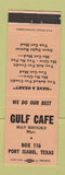 Matchbook Cover - Gulf Cafe Port Isabel TX