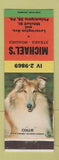 Matchbook Cover - Michael's Steaks Hoagies Philadelphia PA Collie