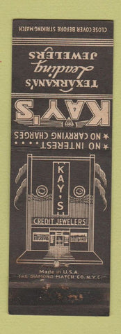 Matchbook Cover - Kay's Jewelry Texarkana TX WEAR