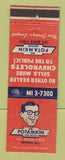 Matchbook Cover - Vic Potamkin Chevrolet Newark NJ