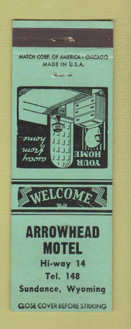 Matchbook Cover - Arrowhead Motel Sundance WY