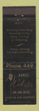 Matchbook Cover - Daniel Webster Inn Motel Franklin NH