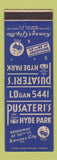 Matchbook Cover - Pusateri's Hyde Park Kansas City MO