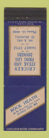 Matchbook Cover - Rock Heath Restaurant Kansas City MO