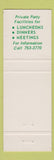 Matchbook Cover - Hall's Chestnut Farm Restaurant Lounge Kansas City MO