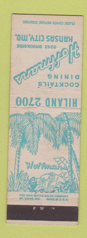 Matchbook Cover - Hoffmans Restaurant Kansas City MO
