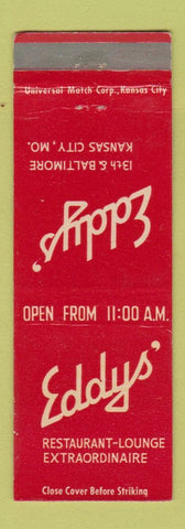 Matchbook Cover - Eddys' Retaurant Kansas City MO