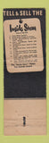Matchbook Cover - Betty Rose Women's Clothes North Kansas City MO Emmet Pryor