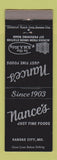 Matchbook Cover - Nance's Restaurant Kansas City MO