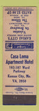 Matchbook Cover - Casa Loma Apartment Hotel Kansas City MO