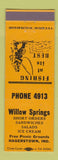 Matchbook Cover - Willow Springs Hagerstown IN