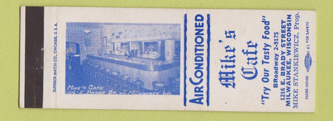 Matchbook Cover - Mike's Cafe Milwaukee WI Mike Stankiewicz