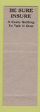 Matchbook Cover - Whitney Insurance Agency Atlantic IA RE McCauley