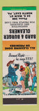 Matchbook Cover - Bard & Burger Cleaners North East PA hillbilly