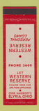 Matchbook Cover - Western Reserve Elyria OH Loans