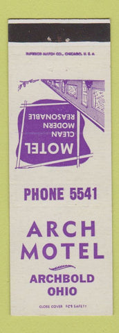 Matchbook Cover - Arcdh Motel Archibold OH