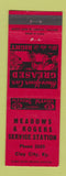 Matchbook Cover - Meadows & Rogers Service oil gas Clay City KY