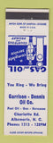 Matchbook Cover - Garrison Dennis oil gas Albermarle NC