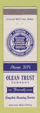 Matchbook Cover - Olean Trust Company Bank NY low phone #