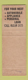 Matchbook Cover - Olean Trust Company Bank NY low phone #