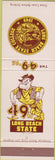 Matchbook Cover - Long Beach State Collge 49ers CA