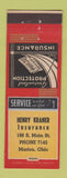 Matchbook Cover - Henry Kraner Insurance Marion OH