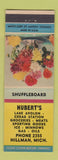 Matchbook Cover - Hubert's Hillman MI low phone #