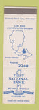 Matchbook Cover - First National Bank Escanaba MI low phone #