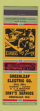 Matchbook Cover - Greenleaf Electic Diny's Service Greenleaf WI