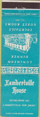 Matchbook Cover - Lambertville House NJ