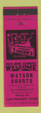 Matchbook Cover - Watson Courts Motel Los Fresnos TX low phone #