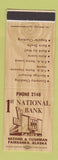 Matchbook Cover - 1st National Bank Fairbanks AK low phone #