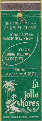 Matchbook Cover - La Jolla Shores Hotel CA WORN