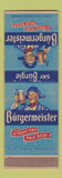 Matchbook Cover - Burgermeister Beer