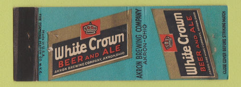 Matchbook Cover - White Crown Beer Ale Akron OH