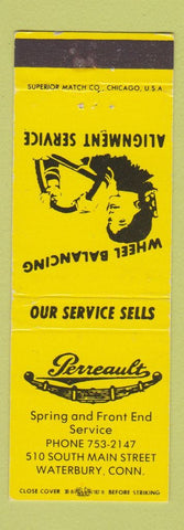 Matchbook Cover - Perreault Spring Front End Service Waterbury CT