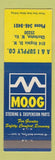 Matchbook Cover - Moog Steering Suspension Auto Parts Charleston WV