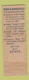 Matchbook Cover - Bower Roller Bearings Auto Parts Belleville IL