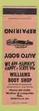 Matchbook Cover - Williams Body Shop Rossville GA