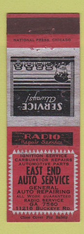 Matchbook Cover - East End Auto Service
