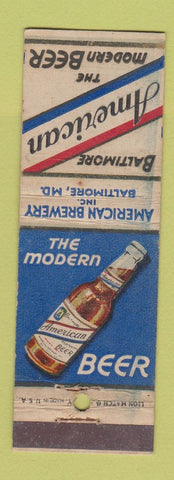 Matchbook Cover - American Beer Baltimore MD WEAR
