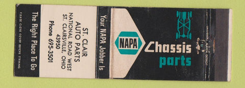 Matchbook Cover - NAPA Auto Parts ST Clairsville OH WEAR