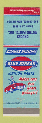 Matchbook Cover - Blue Streak Ignition auto parts Las Cruces NM