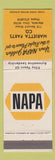 Matchbook Cover - NAPA Auto Parts Marietta OH