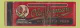 Matchbook Cover - Old German Beer Cumberland MD WORN Full Length