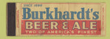 Matchbook Cover - Burkhardt's Beer WORN Full Length