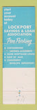 Matchbook Cover - Lockport Savings and Loan IL