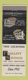 Matchbook Cover - Fidelity Savings and Loan Concord Berkeley CA